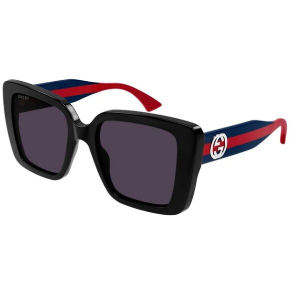 NEW GUCCI SUNGLASSES GUCCI GG1861S 004 SHINY BLACK EYEWEAR - Picture 1 of 3